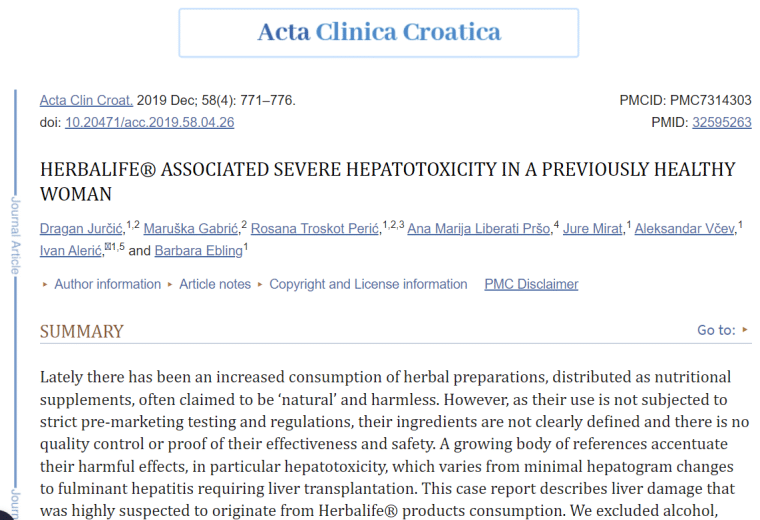 herbalife journal article