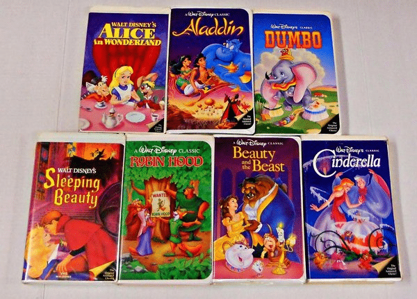 Alice in Wonderland Dumbo Cinderella on VHS