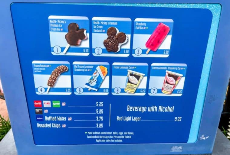 Disneyland snack prices