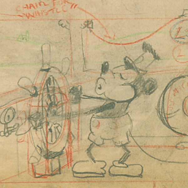 Early Mickey Mouse drawing