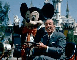 In front of Disneyland Before Walt Disney passed away