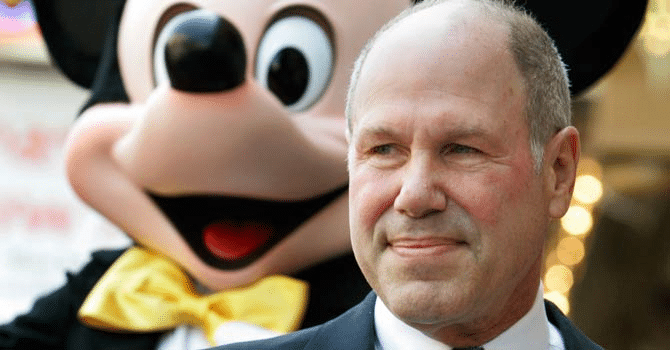 Micheal Eisner with Mickey Mouse