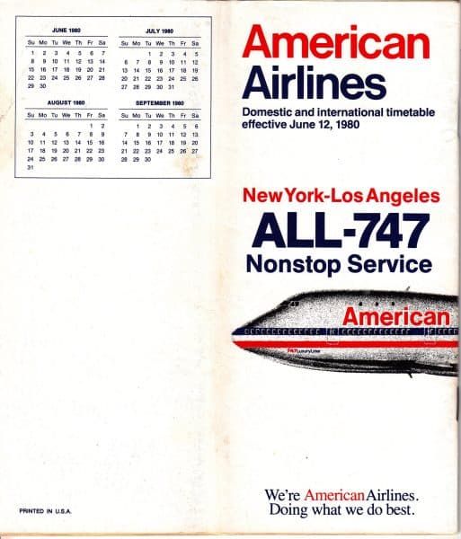 american airlines timetable