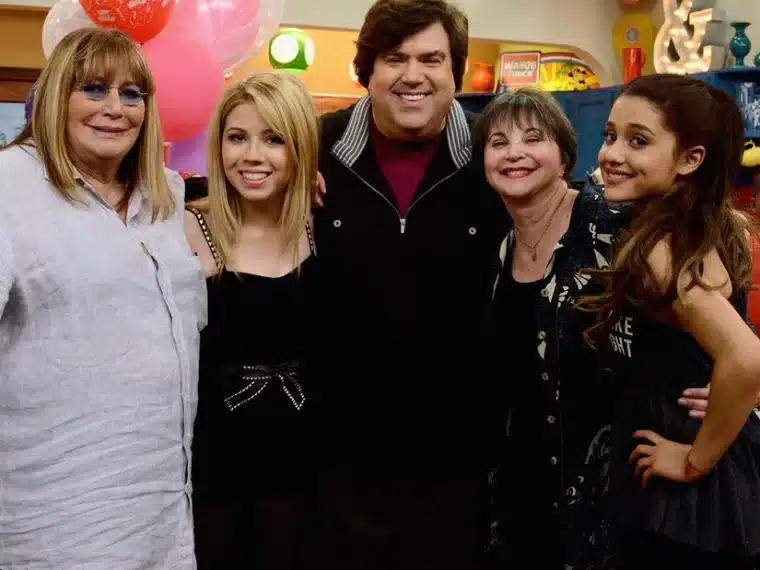 Dan Schneider with cast members