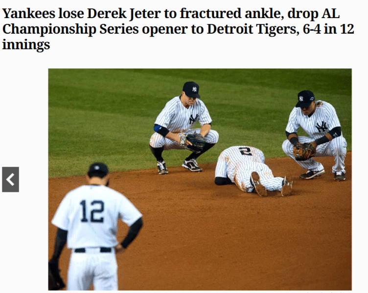 derek jeter broken ankle