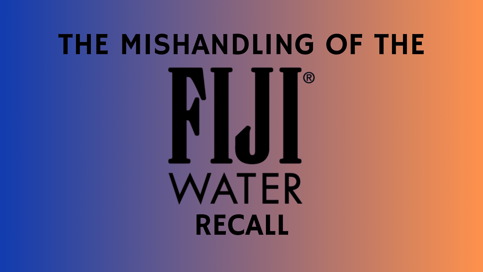 fiji water controversy