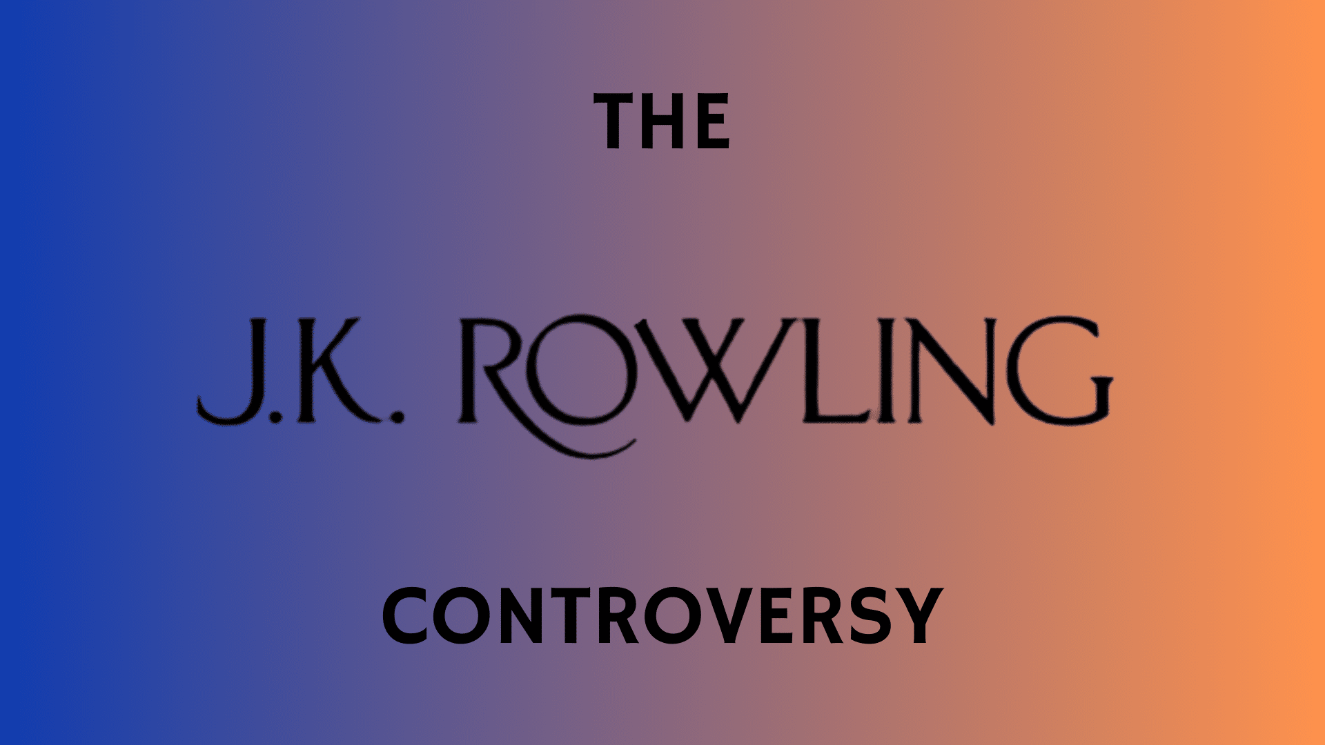 jk rowling controversy