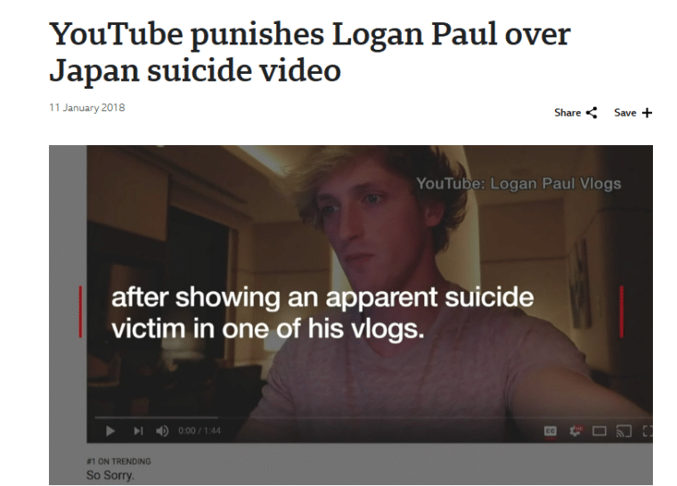 logan paul youtube response