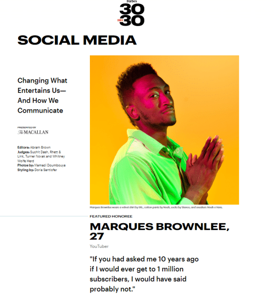 marques brownless 30 under 30