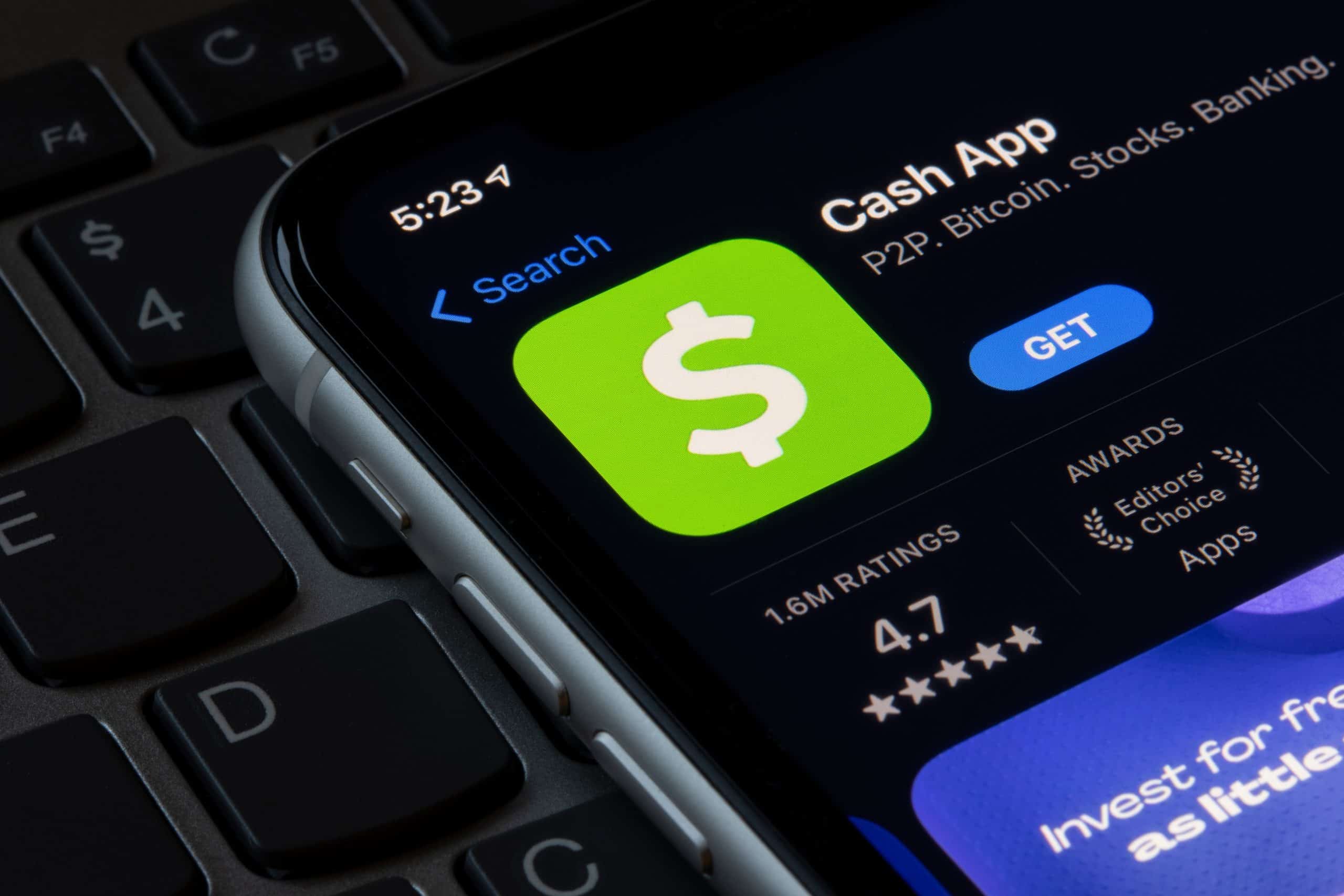 Cash App app store page