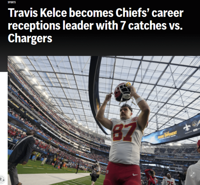 travis kelce 2024 record