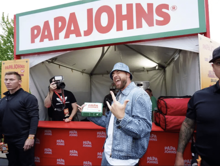 travis kelce papa johns