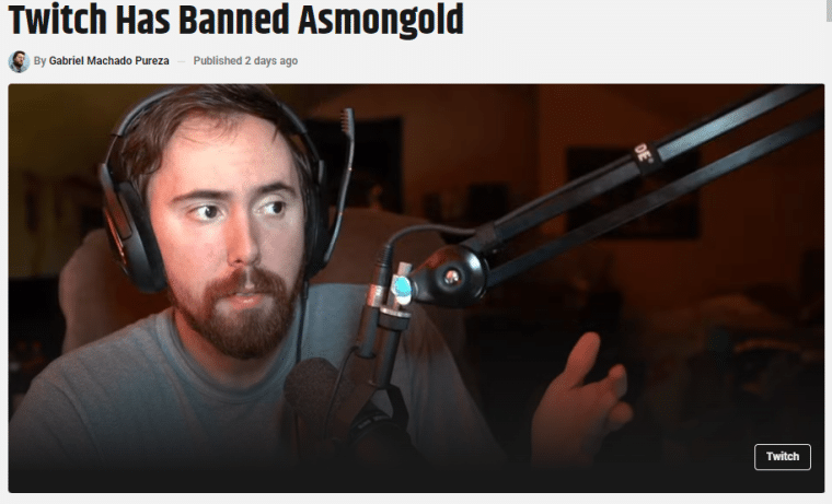 Asmongold banned headline