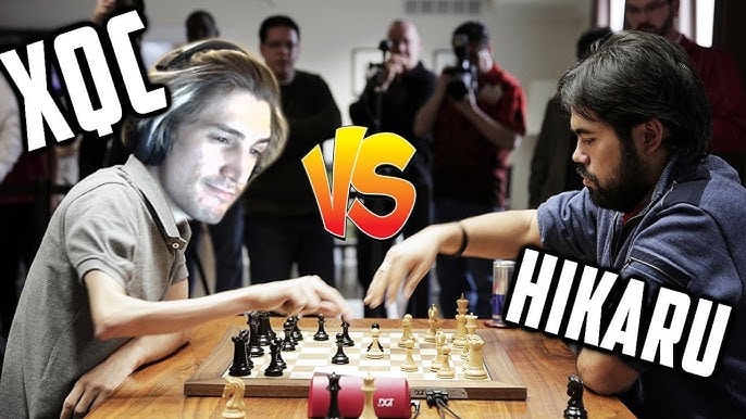 xQc vs hikaru nakamura chess video thumbnail