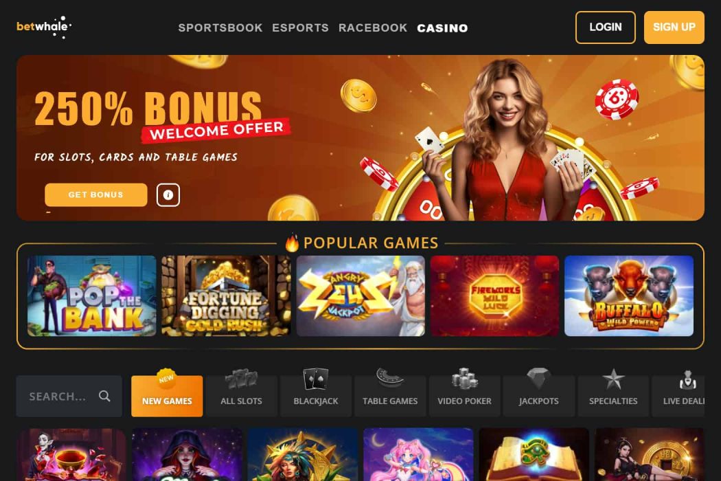 BetWhale Casino Page