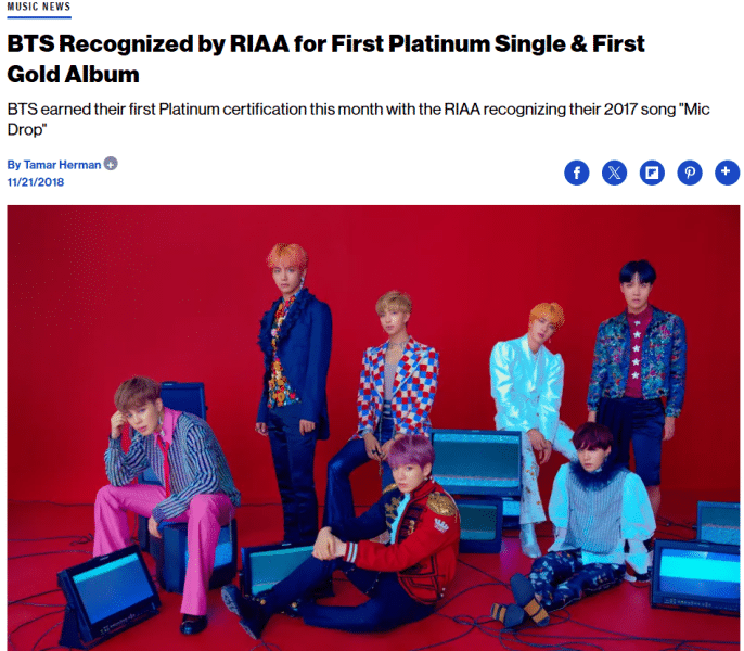 bts platinum single