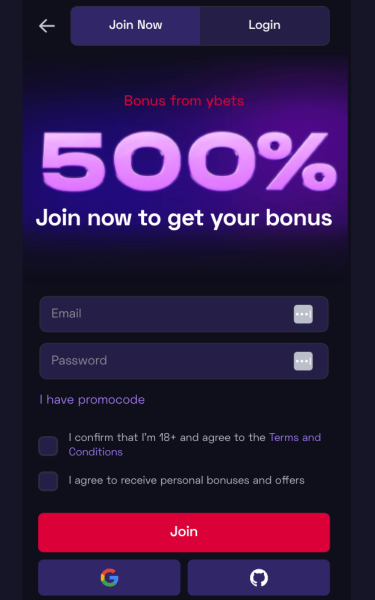 how to sign up at ybets casino