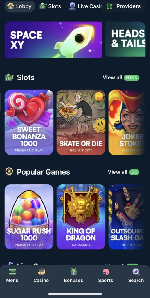 wild.io casino games