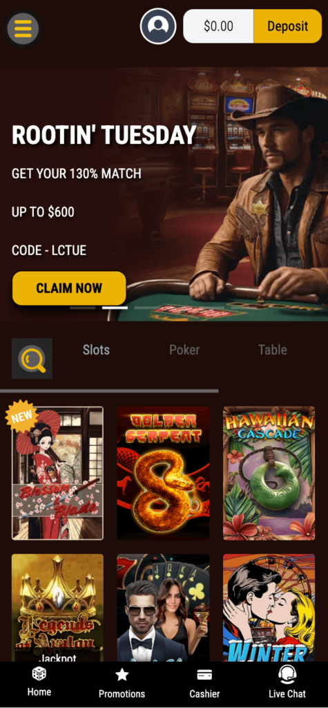 lucky creek casino mobile