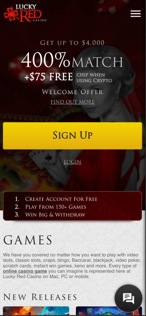 luckyred casino mobile