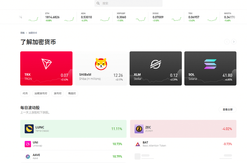 eToro – 中国和全球总评优质虚拟货币交易平台