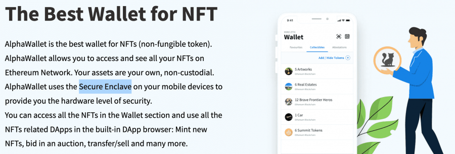 7. AlphaWallet – 开源自托管 NFT 钱包