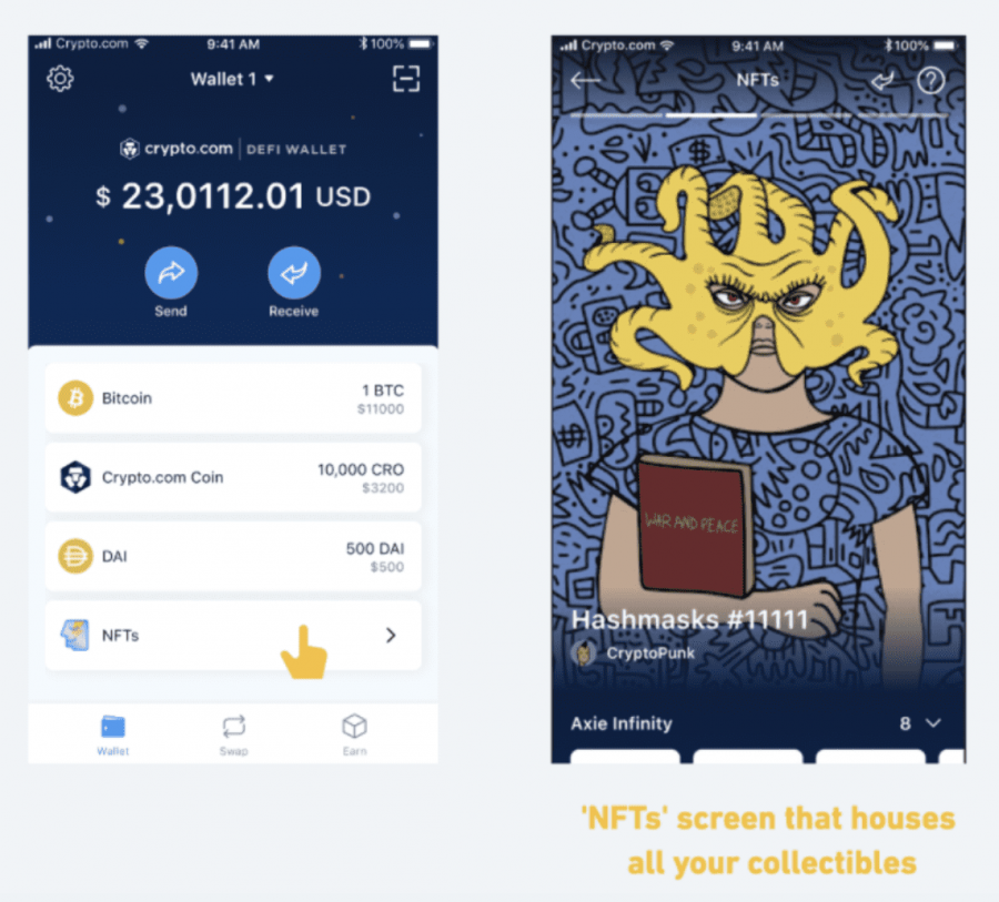 2. Crypto.com DeFi 钱包——流行的 NFT 钱包