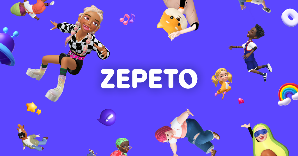 Zepeto 具有 3D 头像定制功能的大型的元宇宙应用程序。