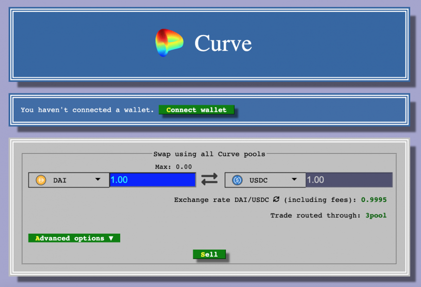 Curve – 用于稳定币交易的最佳 DeFi 加密交易所