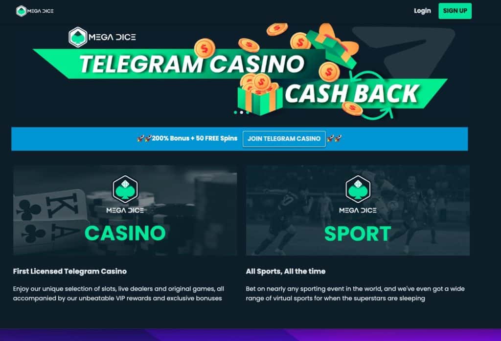 mega dice telegram casino