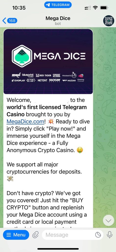 mega dice telegram casino